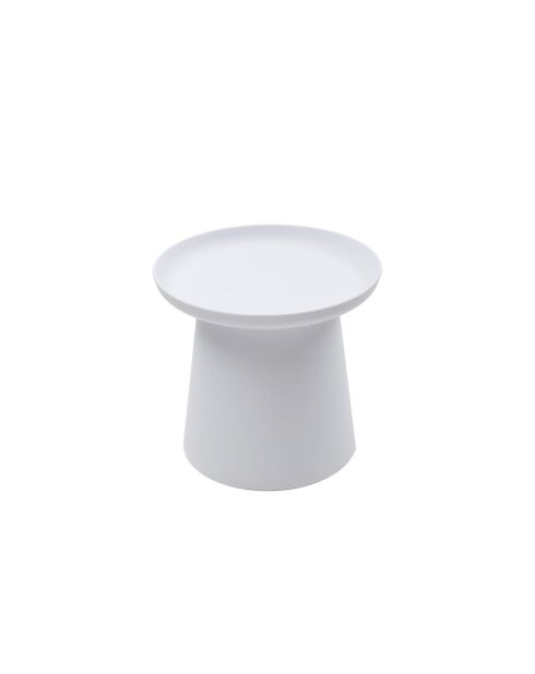 Table basse ronde Maiori blanc - 50 x 50 x 46 cm