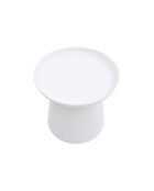 Table basse ronde Maiori blanc - 50 x 50 x 46 cm