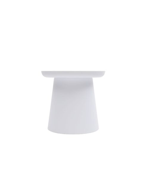 Table basse ronde Maiori blanc - 50 x 50 x 46 cm