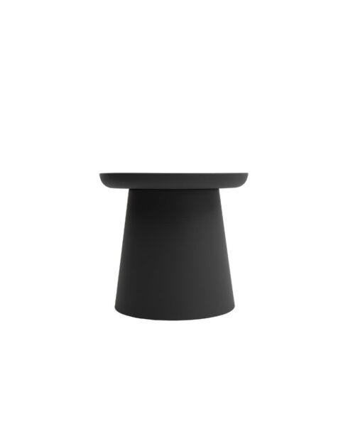 Table basse ronde Maiori noir - 50 x 50 x 46 cm