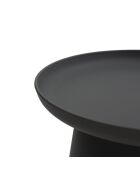 Table basse ronde Maiori noir - 50 x 50 x 46 cm