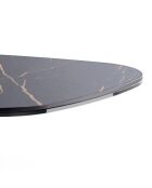 Table basse en céramique Alessandria portoro/marbre noir - 45 x 45 x 53 cm