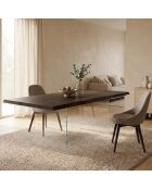 Table de salle à manger fixe en boisTrieste 200 chêne traité thermiquement/transparent - 200 x 100 x 76 cm