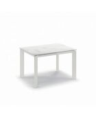 Table de salle à manger en céramique Como extensible marbre blanc - 120/170 cm