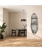 Miroir mural pleine longueur en verre Sarnico argent - 55 x 2 x 150 cm