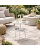 Table basse d'extérieur Palmanova blanc - 41 x ,41 x 55 cm
