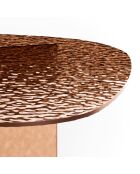 Table basse en verre martelé Murano 90 bronze - 90 x 90 x 35 cm