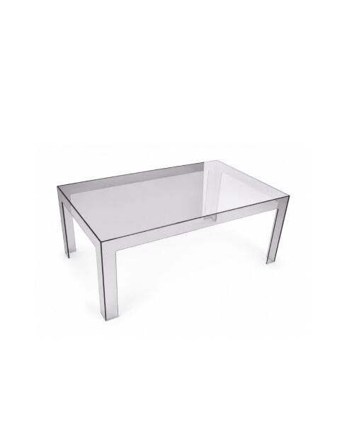 Table basse d'intérieur et d'extérieur fumée - 100 x 60 x 40 cm