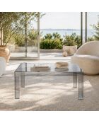 Table basse d'intérieur et d'extérieur fumée - 100 x 60 x 40 cm