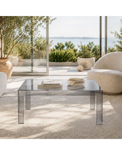 Table basse d'intérieur et d'extérieur fumée - 100 x 60 x 40 cm