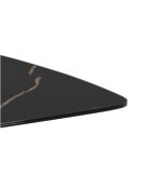 Table de salle à manger fixe en céramique Roma portoro/marbre noir - 220 x 110 x 76 cm