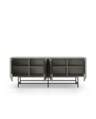 Buffet à 4 portes Anagni en stratifié structure métallique vert - 200 x 40 x 77,9 cm