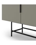 Buffet à 4 portes Anagni en stratifié structure métallique vert - 200 x 40 x 77,9 cm