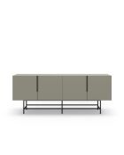 Buffet à 4 portes Anagni en stratifié structure métallique vert - 200 x 40 x 77,9 cm