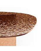 Table basse en verre martelé Murano 60 bronze - 60 x 60 x 44 cm
