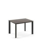 Table de salle à manger en céramique Como extensible marbre gris/anthracite - 120/170 cm