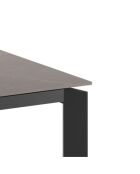 Table de salle à manger en céramique Como extensible marbre gris/anthracite - 120/170 cm