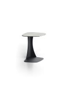 Table basse en céramique Alessandria marbre blanc/anthracite - 45 x 45 x 53 cm