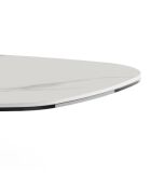 Table basse en céramique Alessandria marbre blanc/anthracite - 45 x 45 x 53 cm