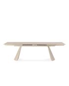 Table extensible en pierre frittée Parghelia crème - 180/260 cm