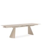 Table extensible en pierre frittée Parghelia crème - 180/260 cm