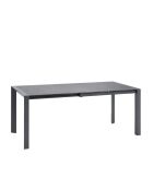 Table de salle à manger extensible en verre trempé Livourne gris - 122/182 cm