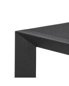 Table de salle à manger extensible en verre trempé Livourne gris - 122/182 cm