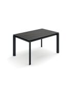 Table de salle à manger extensible en céramique Sestri portoro/marbre noir - 140/220 cm