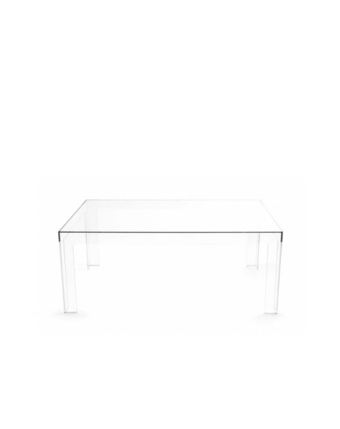 Table basse d'intérieur et d'extérieur transparent - 100 x 60 x 40 cm