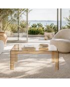Table basse d'intérieur et d'extérieur ambre - 100 x 60 x 40 cm
