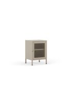 Table de chevet à 2 étagères Veroli en métal perforé sable - 40 x 35 x 60 cm