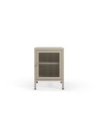 Table de chevet à 2 étagères Veroli en métal perforé sable - 40 x 35 x 60 cm