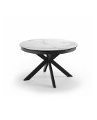 Table en céramique Savona marbre blanc/anthracite - 120 - 160 cm