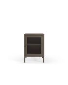 Table de chevet à 2 étagères Veroli en métal perforé moka - 40 x 35 x 60 cm