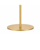 Lampadaire en métal Vasto avec cinq diffuseurs en verre doré - 32,5 x 32,5 x 160 cm