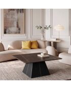 Table basse Scalea noir - 80 x 80 x 43 cm