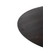 Table de salle à manger fixe en bois Prato chêne traité thermiquement/noir - 130 x 130 x 76 cm