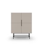 Buffet à 4 portes Anagni en stratifié structure métallique crème/marron - 100 x 40 x 128 cm