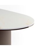 Table basse en verre Carrare céramique marbre de calacatta/bronze - 100 x 55 x 35 cm
