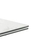 Table de salle à manger en verre Vicenza extensible marbre blanc - 160/240 cm