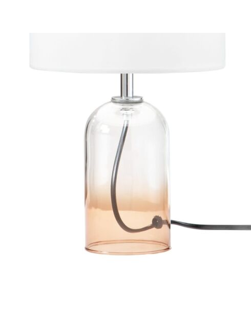Lampe en verre Bosa ambre - 30 cm