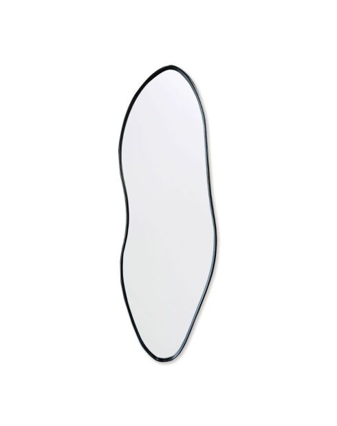 Miroir mural Orosei noir argent - 55 x 2,2 x 165 cm