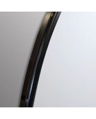 Miroir mural Orosei noir argent - 55 x 2,2 x 165 cm