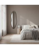 Miroir mural Orosei noir argent - 55 x 2,2 x 165 cm