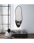 Miroir mural Orosei noir argent - 55 x 2,2 x 165 cm