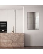 Miroir mural Nettuno argent/noir - 60 x 4 x 90 cm
