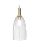 Suspension Giulianova avec trois diffuseurs en verre soufflé doré - 72 x 14 x 30 cm