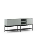 Buffet à 3 portes et 2 étagères Palinuro en stratifié avec structure métallique vert - 180 x 40 x 80 cm