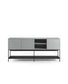 Buffet à 3 portes et 2 étagères Palinuro en stratifié avec structure métallique vert - 180 x 40 x 80 cm
