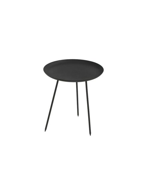Table basse Ponza 46 à plateau rond noir - 46 x 46 x 50 cm